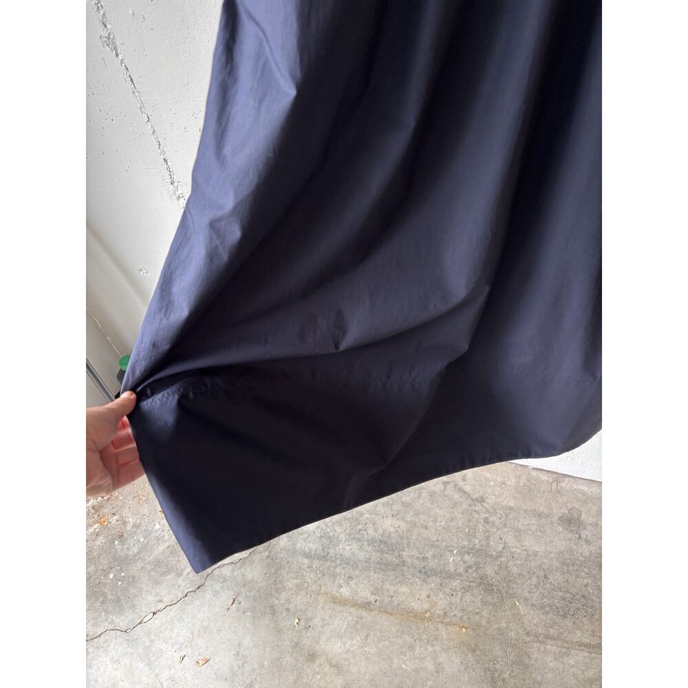 Jenni Kayne Cove Midi Dress S Navy Cotton Poplin Spaghetti Straps Minimalist - Picture 5 of 11